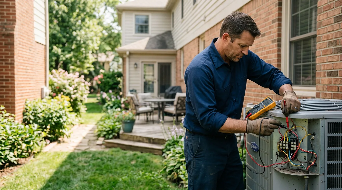 HVAC technician working near Pflugerville, TX
